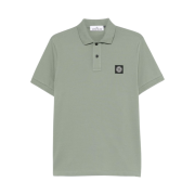Stone Island 22002SC Organic Cotton Elastane Pique Slim Fit Polo Shirt Sage Green - 25SS