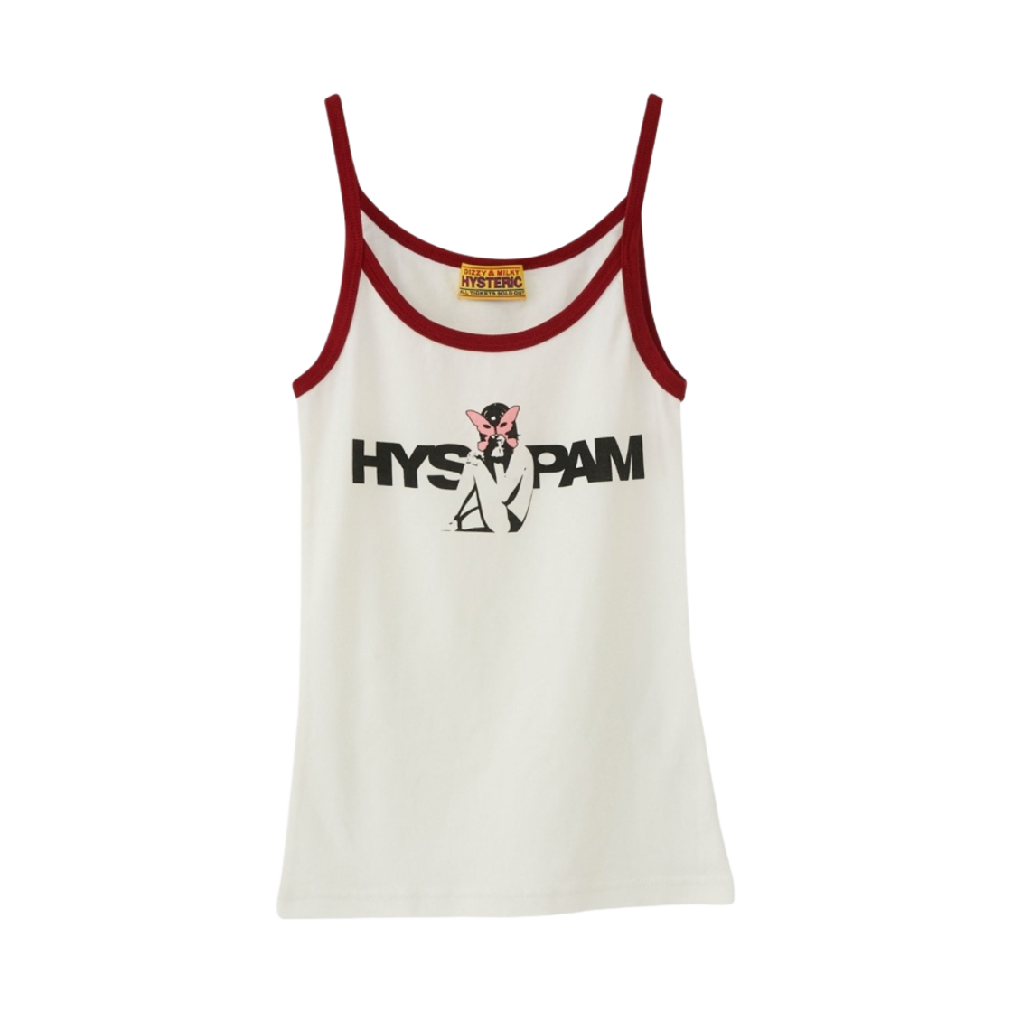 (W) 히스테릭 글래머 x P.A.M 에일리언 걸 케미솔 화이트((W) Hysteric Glamour x P.A.M Alien Girl Camisole White) - 1