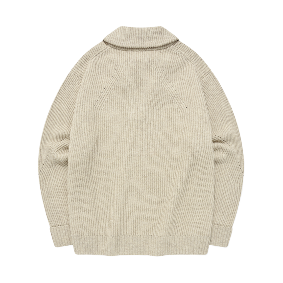 커버낫 램스울 하프 집업 니트 오트밀(Covernat Lambswool Half Zip Up Knit Oatmeal) - 2