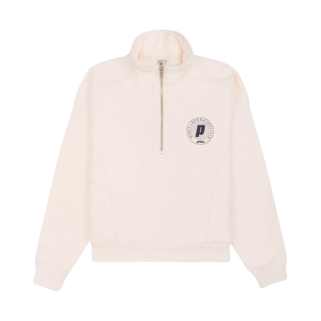 스포티 앤 리치 x 프린스 넷 쿼터 집 크림 네이비(Sporty & Rich x Prince Net Quarter Zip Cream Navy)