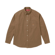 Supreme Loose Fit Flannel Oxford Shirt Light Brown - 24FW