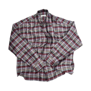 Nonnod Flexible String Check Shirts Wine