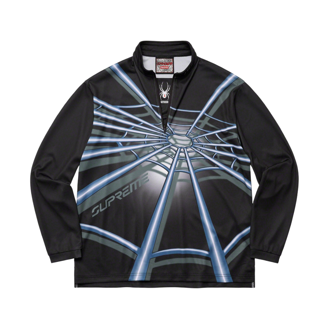 슈프림 x 스파이더 웹 하프 집 풀오버 블랙 - 22FW(Supreme x Spyder Web Half Zip Pullover Black - 22FW)