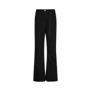 Yunse Women Pierced Curved Denim Black