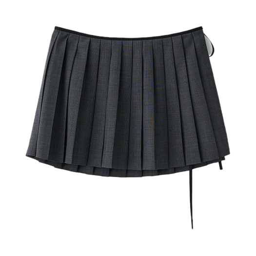 TA12364 TANNAT T/T Pleated layered wrap skirt - gray