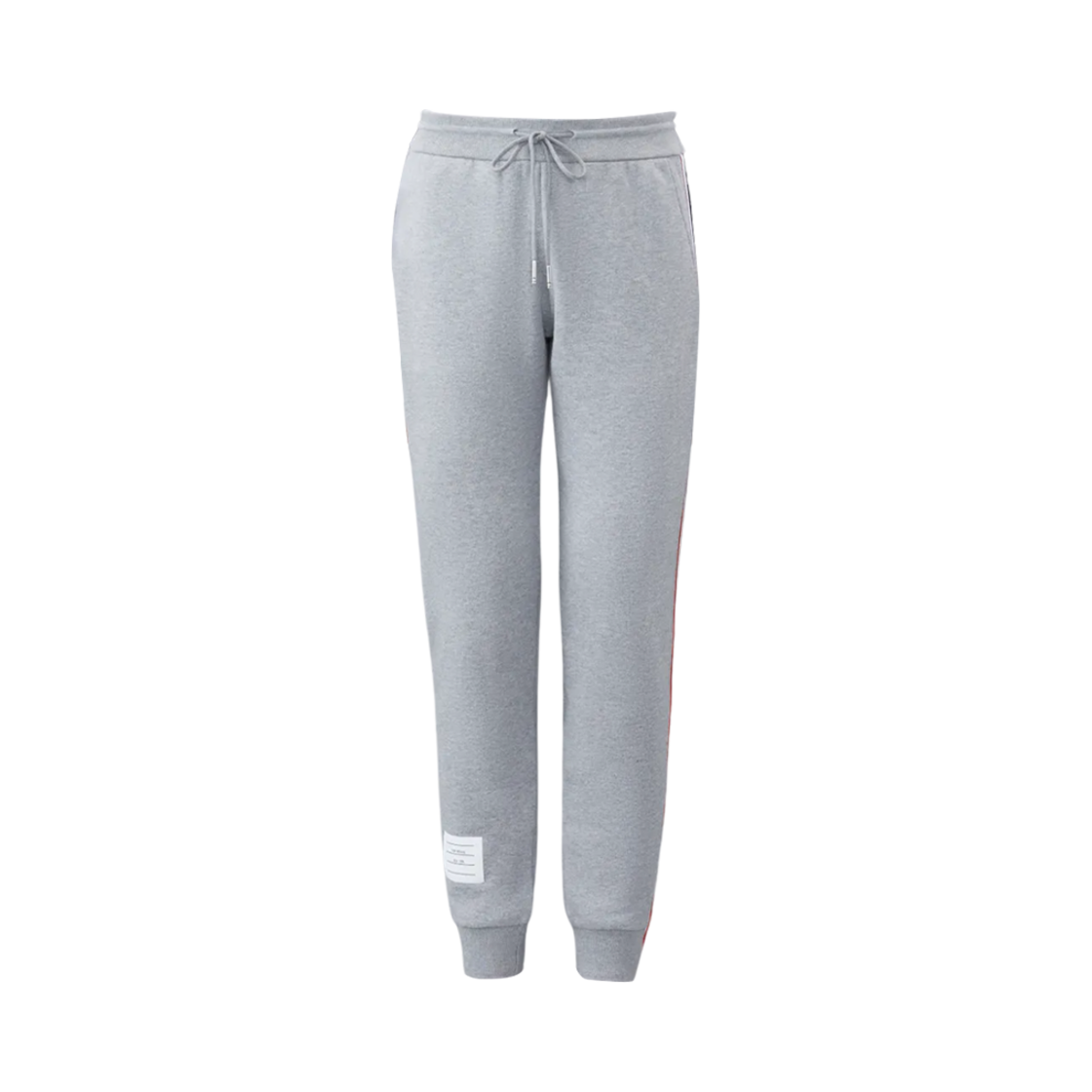 FJQ024A-03377-055 (W) Thom Browne Classic Loopback Left Stripe Sweatpants Light Grey