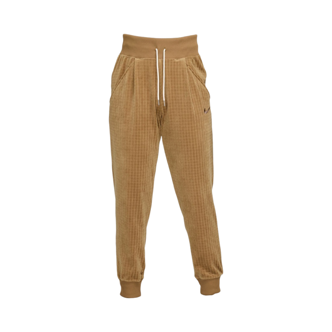 (W) 나이키 NSW 벨루어 하이라이즈 조거 에일 브라운 - US/EU((W) Nike NSW Velour High-Rise Jogger Ale Brown - US/EU) - 1