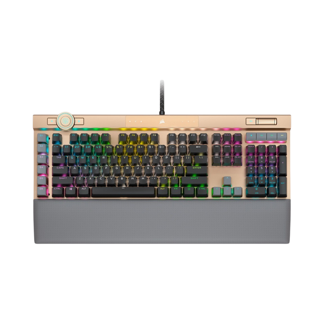 커세어 K100 RGB OPX 미드나잇 골드 영문 자판 (국내 정식 발매 제품)(Corsair K100 RGB OPX Midnight Gold English Layout (Korean Ver.)) - 1