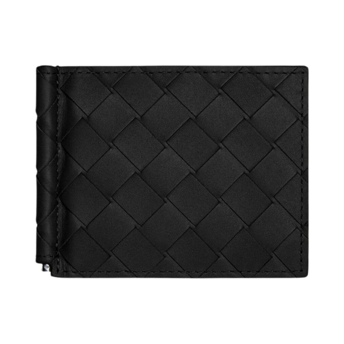보테가 베네타 인트레치아토 빌 클립 지갑 블랙(Bottega Veneta Intrecciato Bill Clip Wallet Black)
