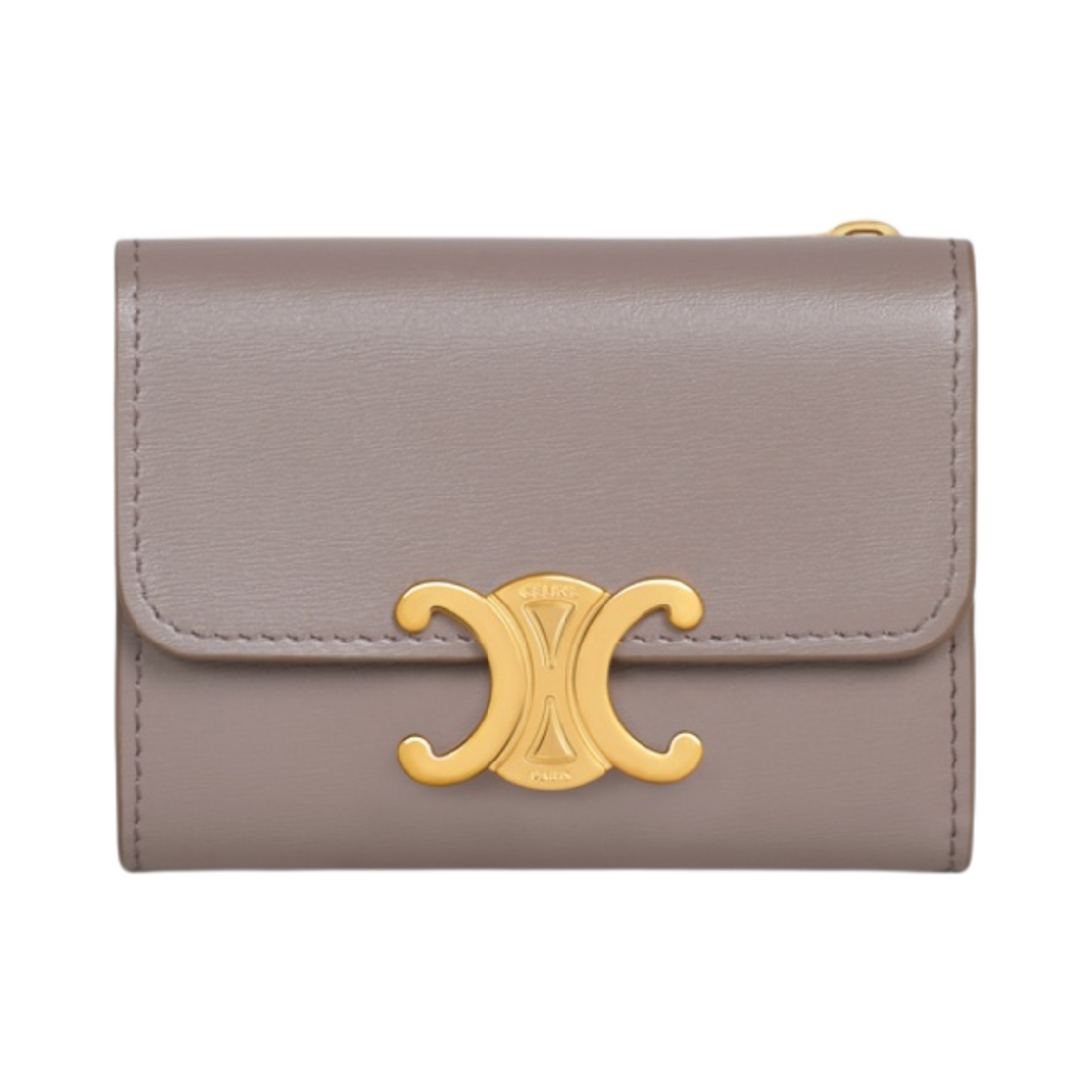 셀린느 컴팩트 월렛 코인 트리옹프 샤이니 카프스킨 페블(Celine Compact Wallet with Coin Triomphe in Shiny Calfskin Pebble) - 1