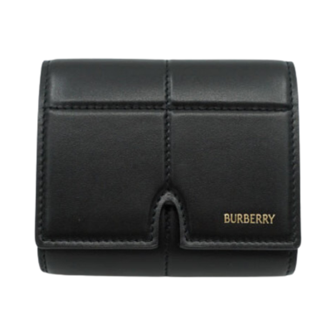8093548 Burberry Snip Compact Wallet Black