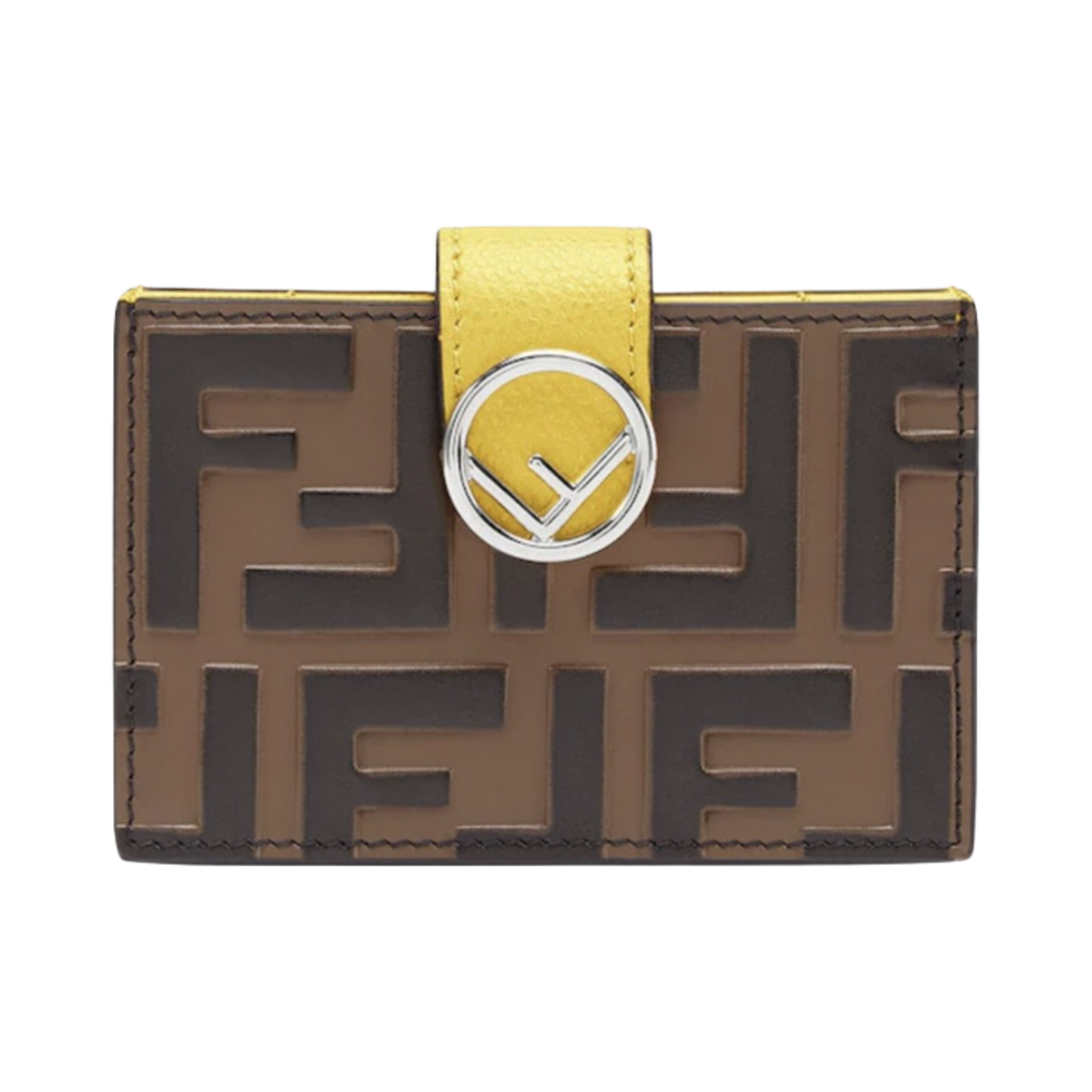 펜디 레더 거싯 카드 홀더 옐로우(Fendi Leather Gusseted Card Holder Yellow) - 1