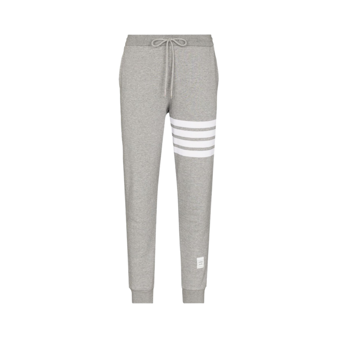 FJQ001A-00535-055 (W) Thom Browne Cotton Loopback Knit Engineered 4-Bar Stripe Classic Sweatpants Light Grey