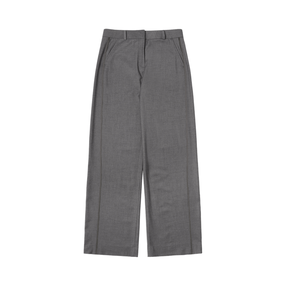 시야쥬 SIPT7143 커브드 트랙 슬랙스 멜란지 그레이