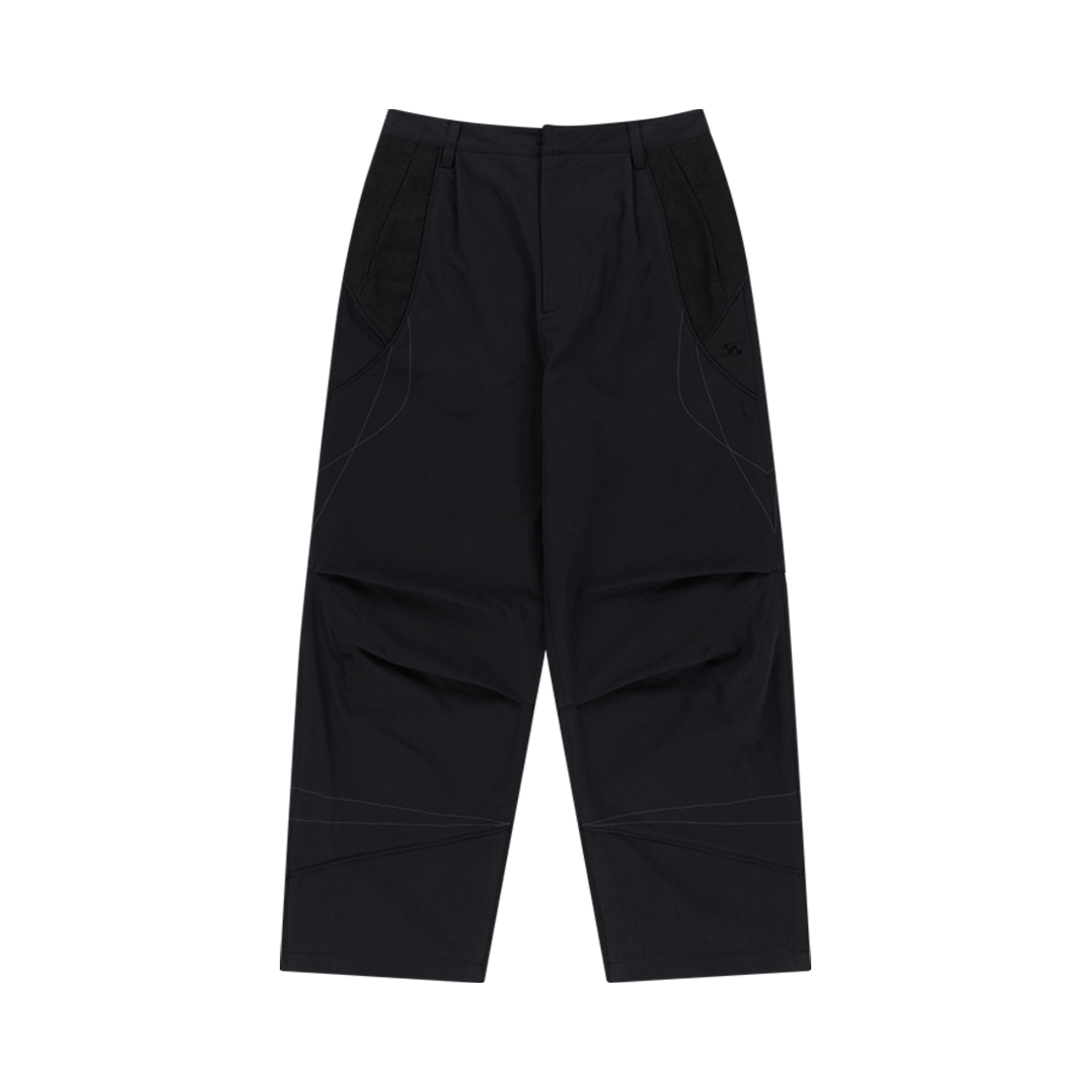 산산기어 리넨 블록 팬츠 블랙(Sansan Gear Linen Block Pants Black)