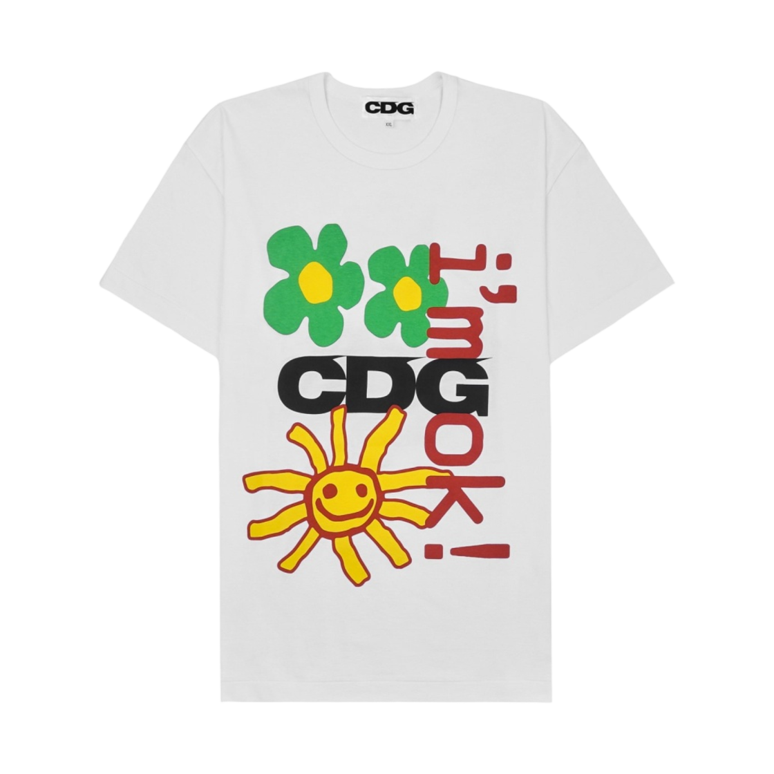 CDG x CPFM 아임 오케이 티셔츠 #2 화이트(CDG x Cactus Plant Flea Market I'm Okay T-Shirt #2 White)
