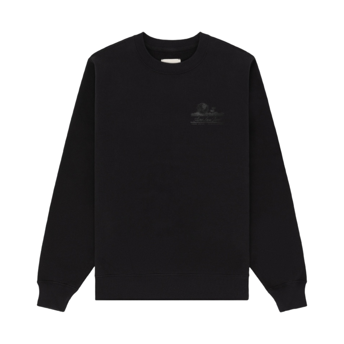 에메 레온 도르 엠보스드 유니스피어 크루넥 스웨트셔츠 제트 블랙(Aime Leon Dore Embossed Unisphere Crewneck Sweatshirt Jet Black)
