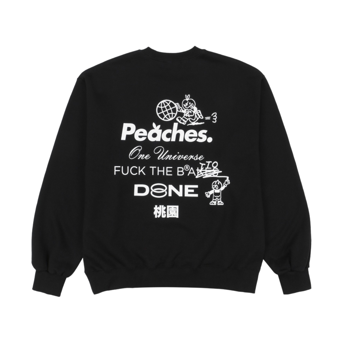 피치스 바토 스테이플 크루넥 스웨트셔츠 블랙(Peaches. Batto Staple Crewneck Sweatshirt Black)