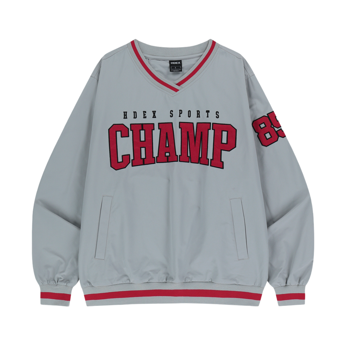 H243MLOWT02LGY HDEX Champ 85 Warm Up Pullover Light Gray