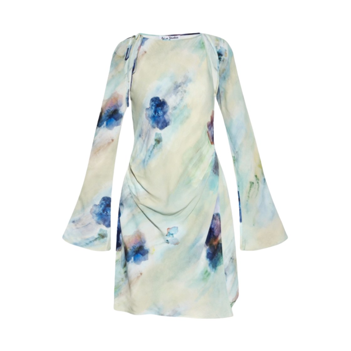 (W) 아크네 스튜디오 프린티드 랩 드레스 블루