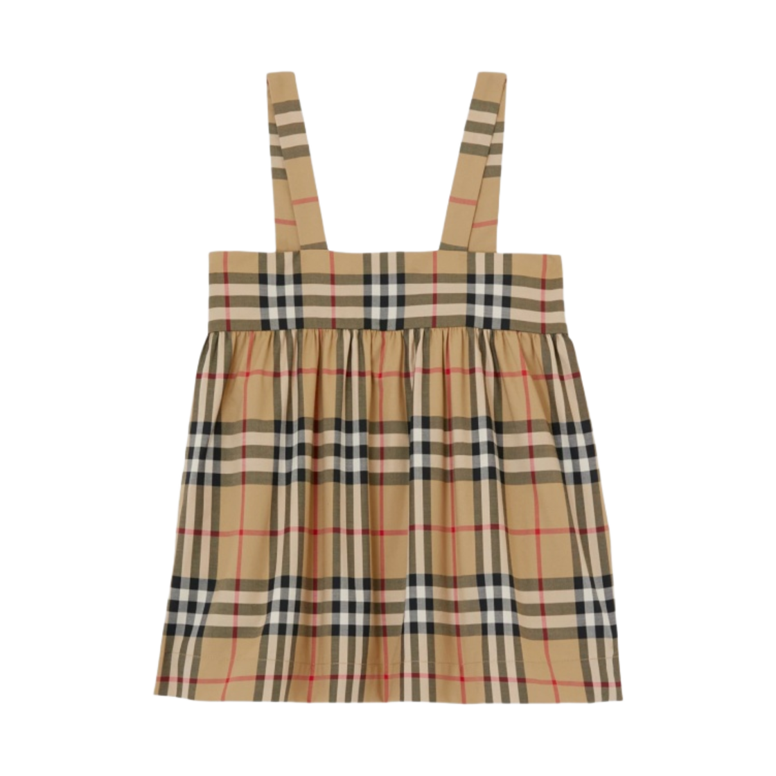 (키즈) 버버리 빈티지 체크 스트레치 코튼 탑 아카이브 베이지((Kids) Burberry Vintage Check Stretch Cotton Top Archive Beige) - 2