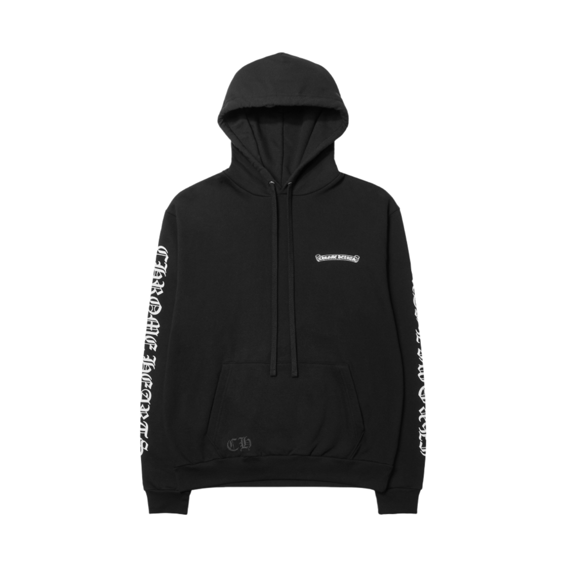 크롬하츠 스크롤 로고 후드 블랙(Chrome Hearts Scroll Logo Hoodie Black)