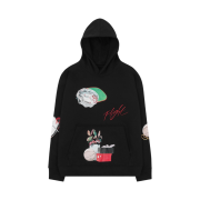 Jordan Flight Artist Series By Jacob Rochester Fleece Pullover Hoodie Black - Asia