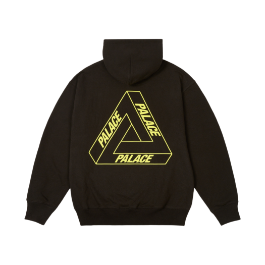 Palace Glow Tri-Ferg Hood Black - 24FW