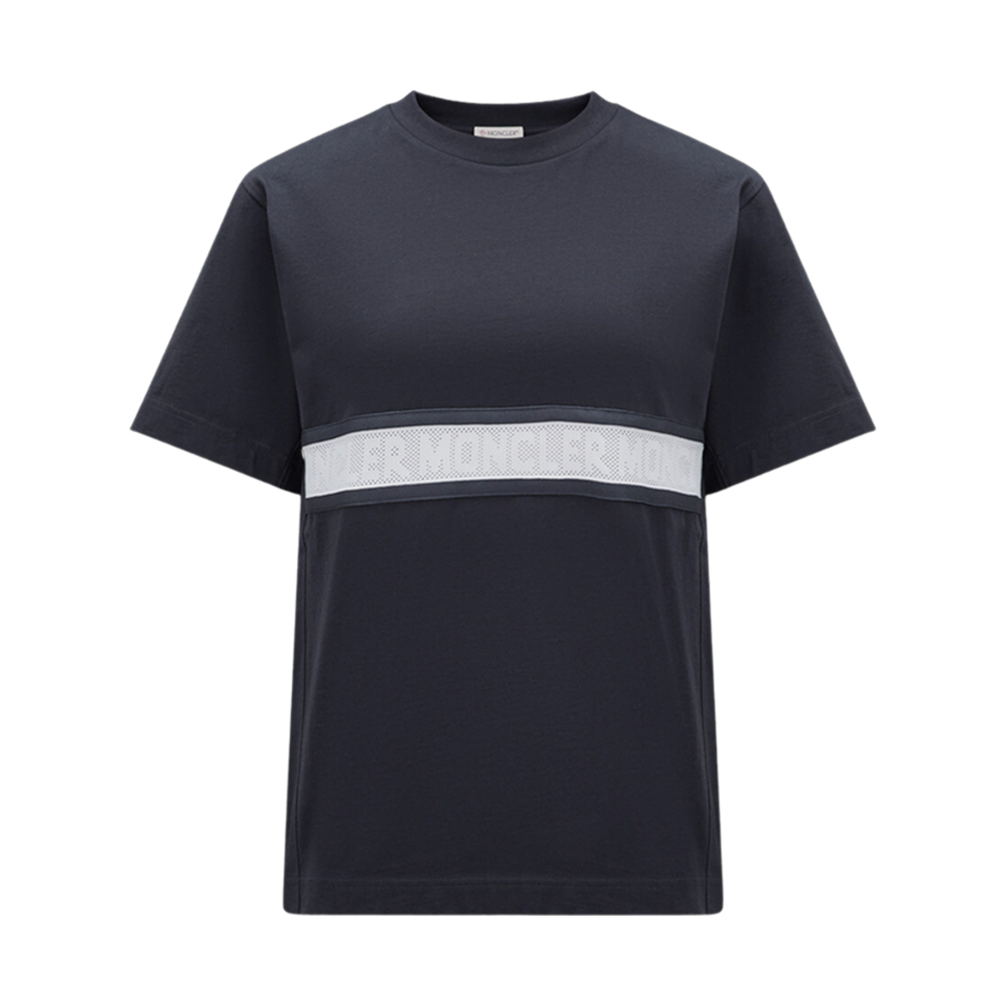(W) 몽클레르 로고 티셔츠 네이비 블루 - 23SS((W) Moncler Logo T-Shirt Navy Blue - 23SS) - 1