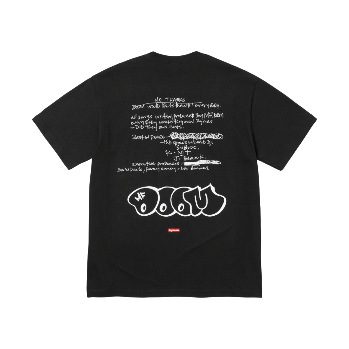 슈프림 x MF 둠 티셔츠 블랙 - 23FW(Supreme x MF Doom T-Shirt Black - 23FW) - 2