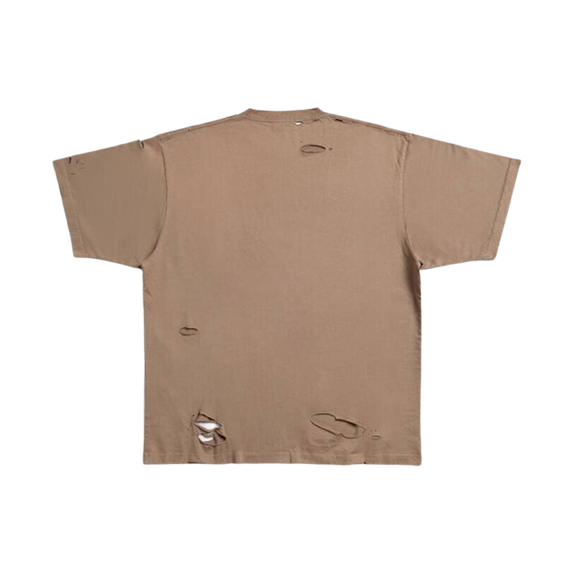 (W) 발렌시아가 캡 박시 핏 티셔츠 베이지((W) Balenciaga Caps Boxy Fit T-Shirt Beige) - 2