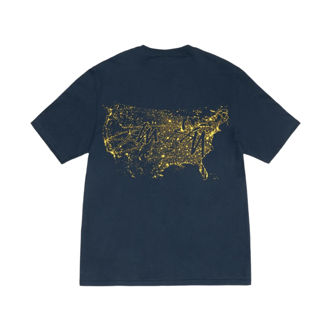 스투시 나이트 라이츠 티셔츠 네이비(Stussy Night Lights T-Shirt Navy)