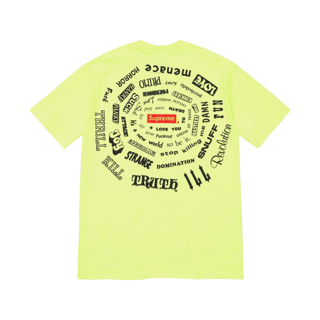 슈프림 스파이럴 티셔츠 브라이트 옐로우 - 21SS(Supreme Spiral T-Shirt Bright Yellow - 21SS) - 2