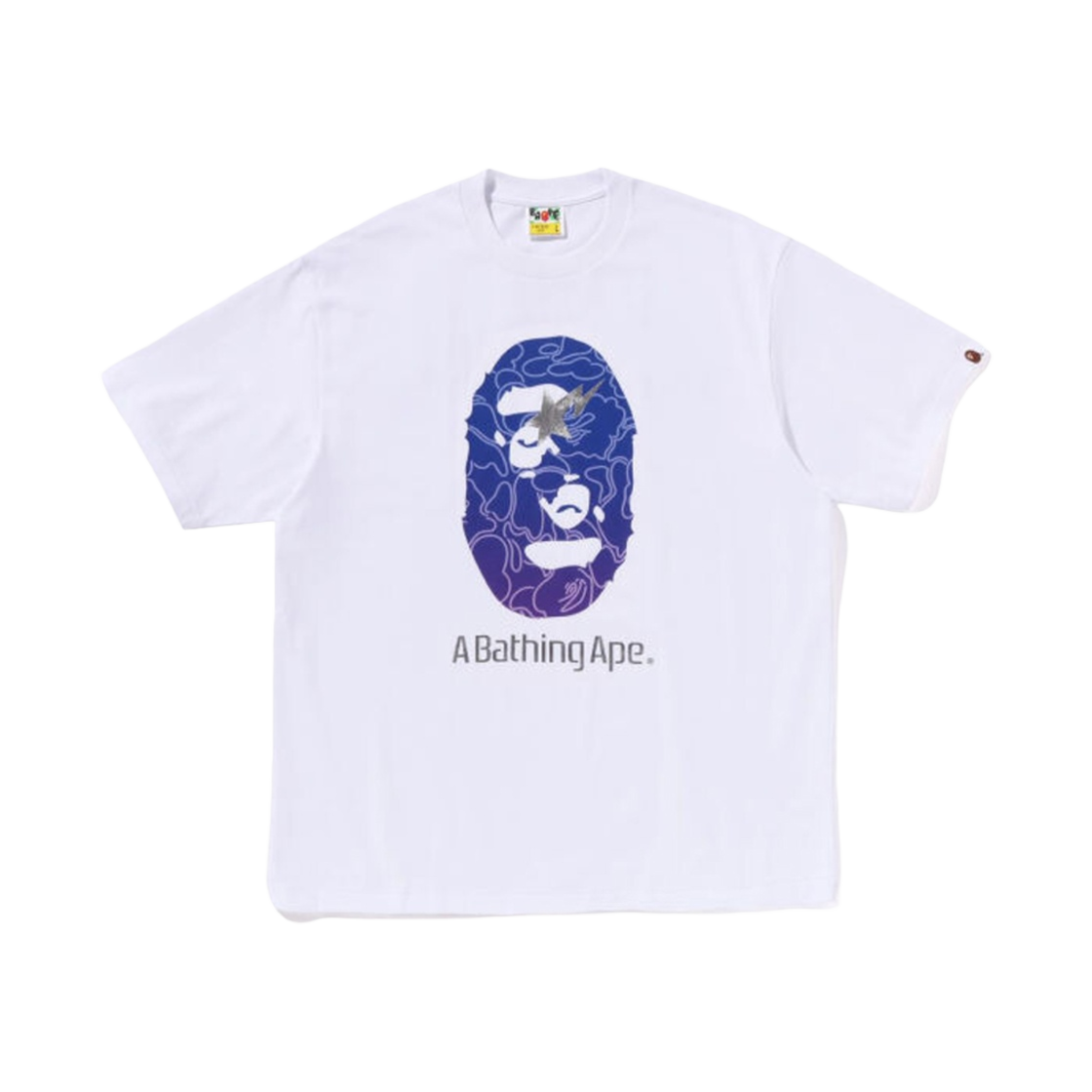 베이프 라인 카모 에이프 헤드 릴렉스드 핏 티셔츠 화이트(BAPE Line Camo Ape Head Relaxed Fit T-Shirt White) - 1