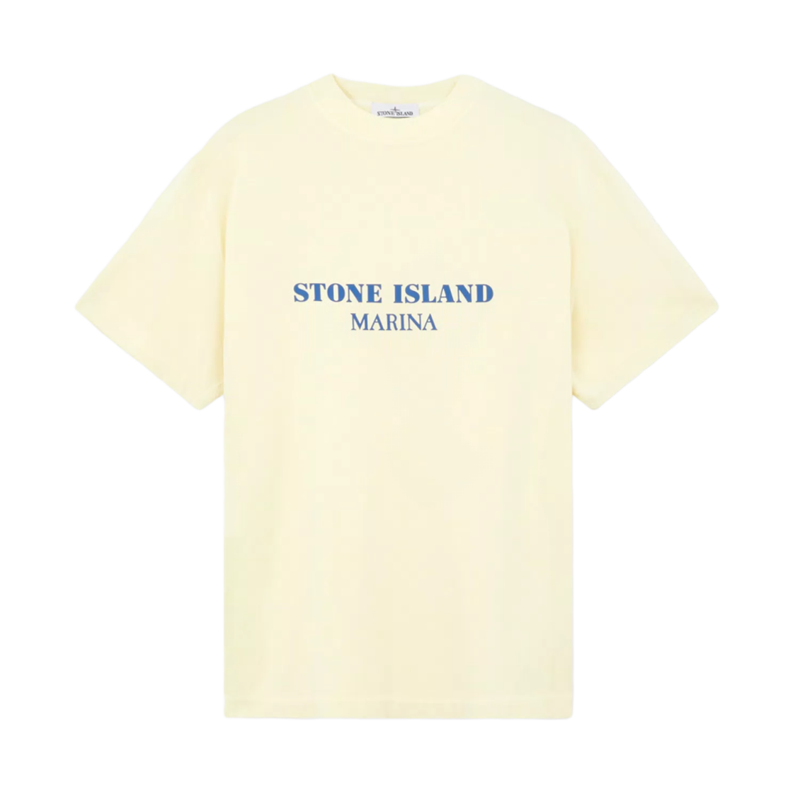 8115207X4-V0135 Stone Island 207X4 24/2 Cotton Jersey Old Effect Stone Island Marina Oversized Fit Short-Sleeve T-Shirt Butter - 24FW