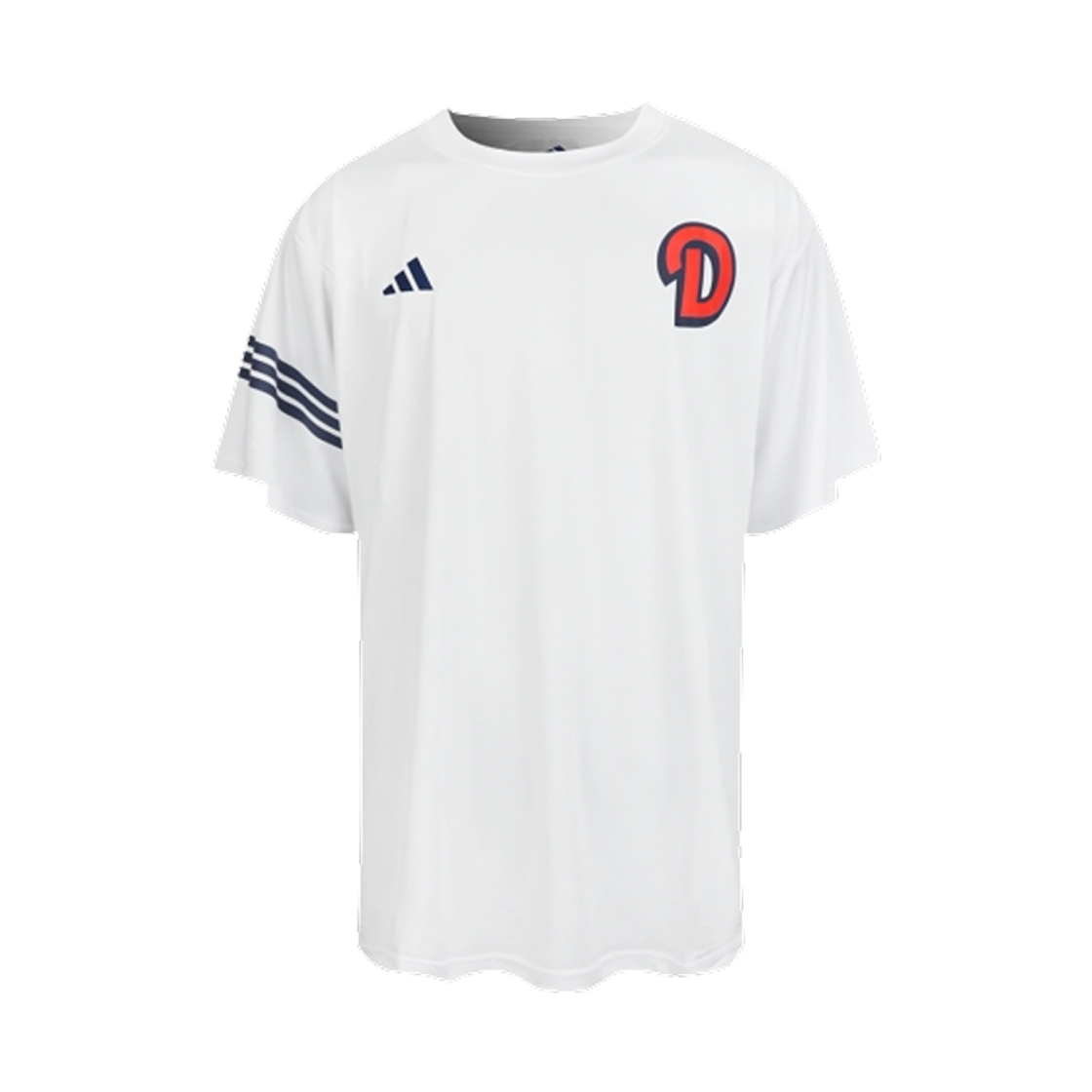 두산 베어스 x 아디다스 2025 어센틱 트레이닝 티셔츠 화이트 - KR 사이즈(Doosan Bears x Adidas 2025 Authentic Training T-Shirt White - KR Sizing)