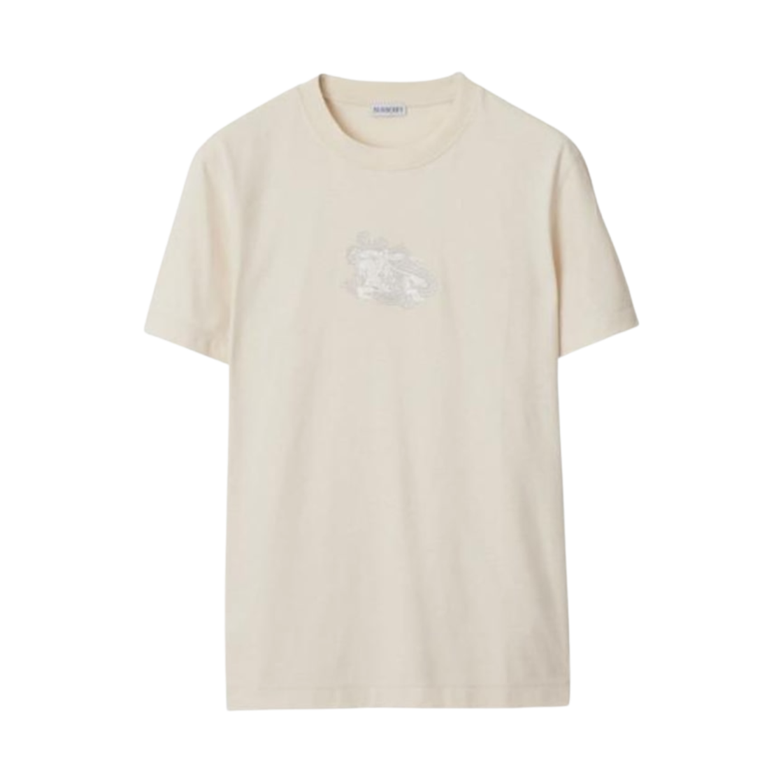 8097879 Burberry Prorsum Embroidered Logo Cotton T-Shirt Light Beige