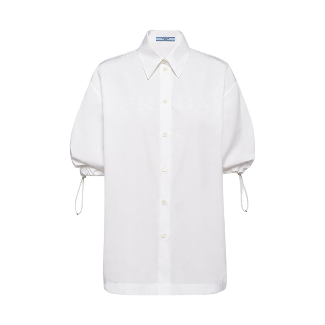 (W) 프라다 포플린 셔츠 화이트((W) Prada Poplin Shirt White) - 1