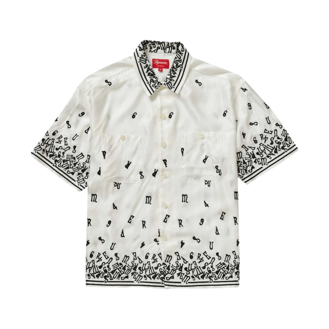 슈프림 누보 자수 숏슬리브 셔츠 화이트 - 23SS(Supreme Nouveau Embroidered S/S Shirt White - 23SS) - 1