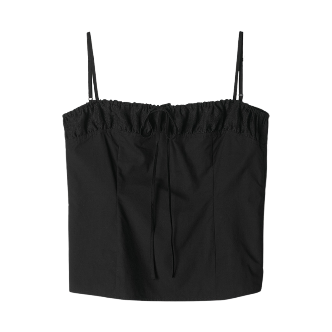 (W) 아비에무아 시어 셔링 슬리브리스 탑 블랙((W) Aviemuah Shea Shirring Sleeveless Top Black) - 1