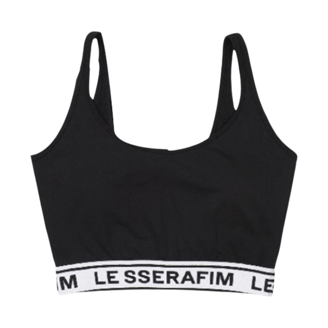 (W) 르세라핌 베이직 브라 탑 블랙((W) LE SSERAFIM Basic Bra Top Black)