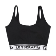 (W) LE SSERAFIM Basic Bra Top Black
