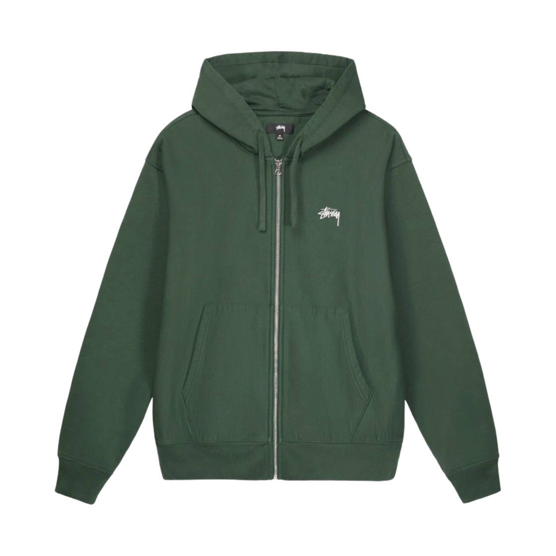 스투시 오버다이드 스탁 로고 후드 집업 포레스트(Stussy Overdyed Stock Logo Zip Hoodie Forest) - 1