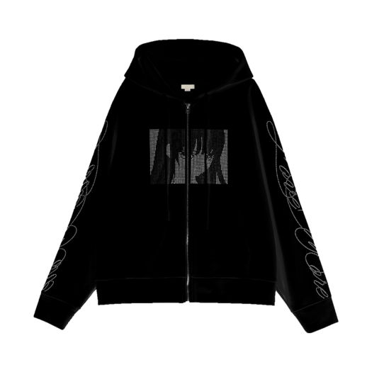 Bonnae-125 [KREAM 단독] Bonnae Rhinestone zip up hoodie Black