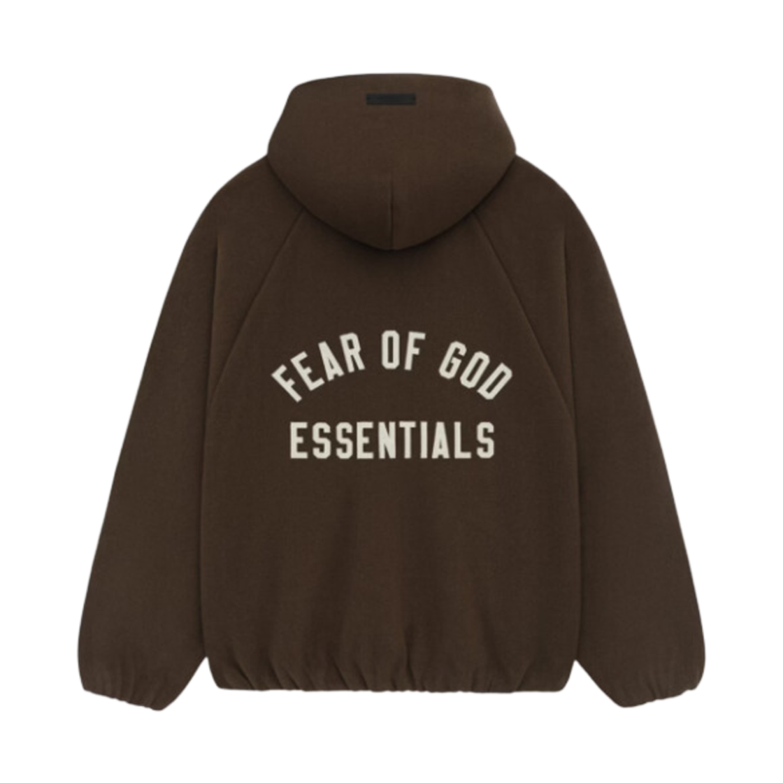 에센셜 브러시드 풀 집 후드 봄버 자켓 브라운 - 24FW(Essentials Brushed Full Zip Hoodie Bomber Jacket Brown - 24FW)