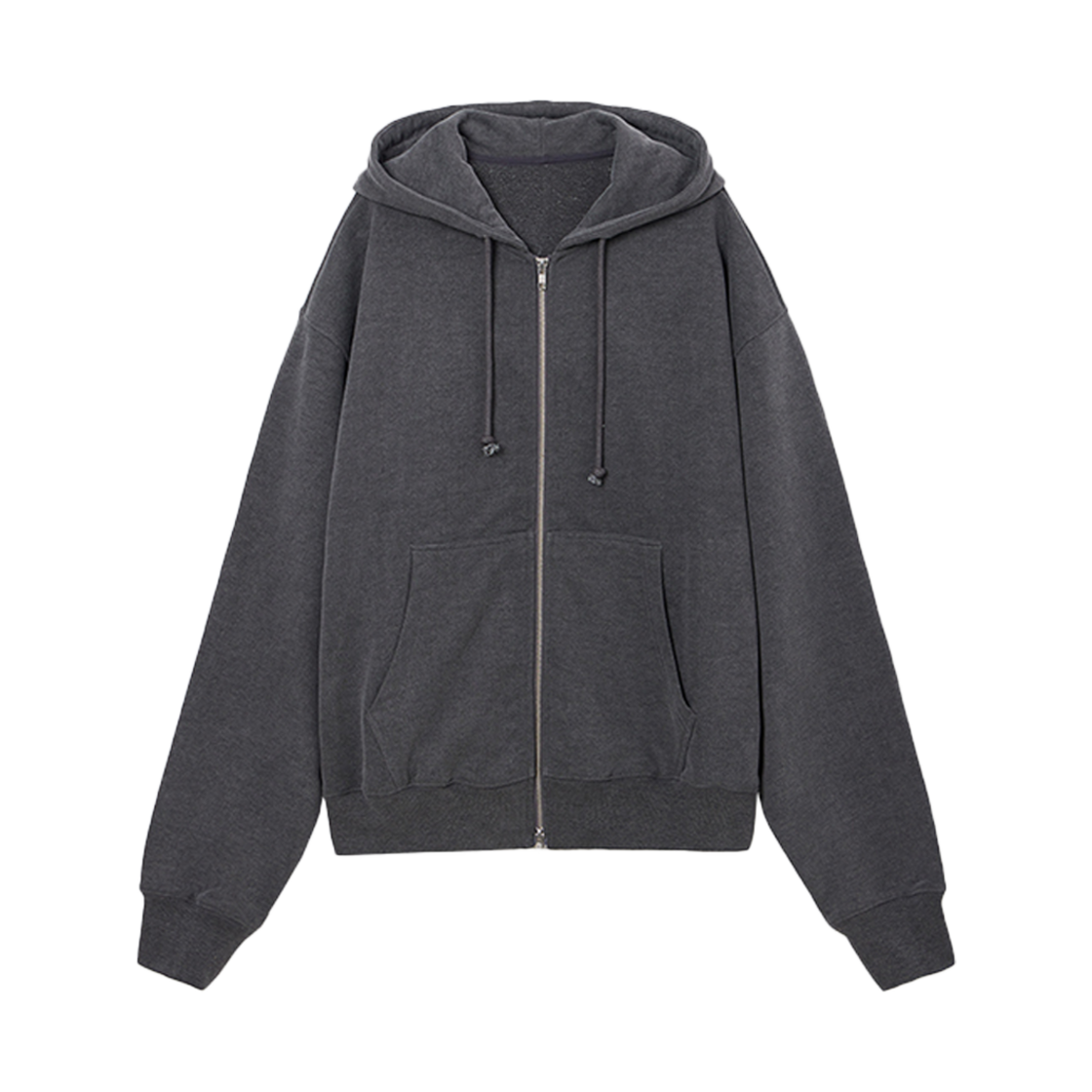 필더스 남성 피그먼트 다잉 후드 집업 딥 그레이