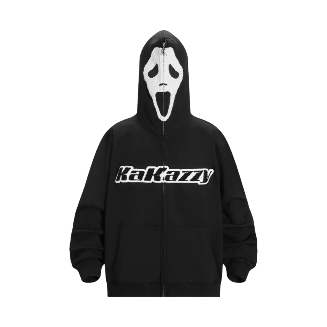 카카지 풀 집 후드 스크림 블랙(Kakazzy Full Zip Hoodie Scream Black)