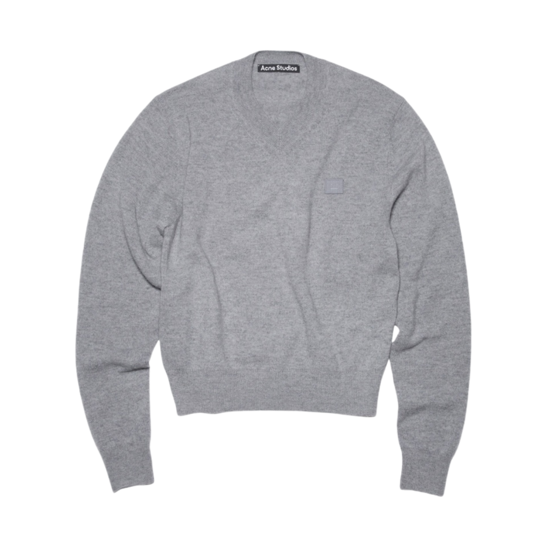 아크네 스튜디오 울 브이넥 스웨터 그레이 멜란지(Acne Studios Wool V-Neck Sweater Grey Melange) - 1