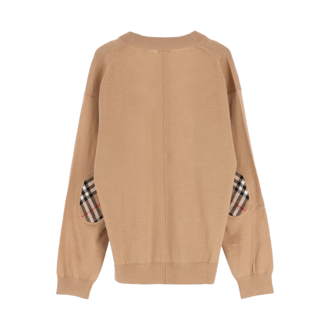 (W) 버버리 도녹 빈티지 체크 엘보우 패치 울 가디건 브라운((W) Burberry Dornoch Vintage Check Elbow Patch Wool Cardigan Brown) - 2