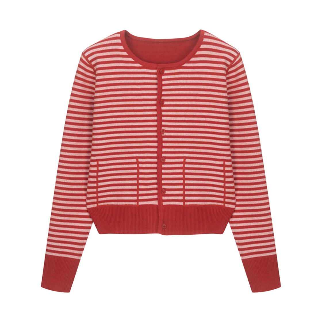 (W) 온앤온 리버시블 스트라이프 가디건 레드 스트라이프((W) On&On Reversible Stripe Cardigan Red Stripe)